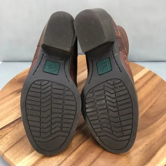 Double H Packer Boots Mens 8.5 Brown Leather Kiltie Lace Up Heeled Mid Calf - Picture 6 of 7